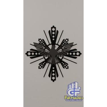 Imagem de Quadro - Divino Espirito Santo em MDF, - GF-Fachadas-ACM, Preto, 250g