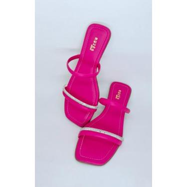 Imagem de Sandália Rasteirinha Feminina com Brilho Strass Sandalia Rasteira Femi