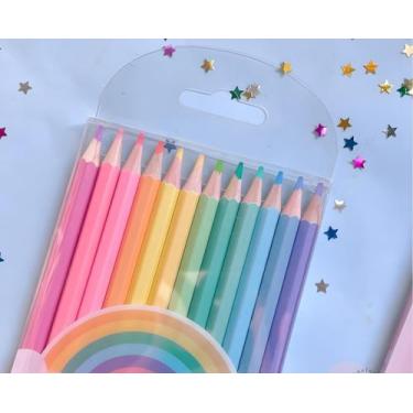 Imagem de Lápis De Cor 12 Cores Tons Pastéis Little Tree QN511209-E - Daiso