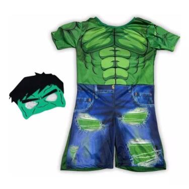 Imagem de Fantasia Roupa Infantil Incrível Hulk com Músculo+ Máscara ( dos 2 aos