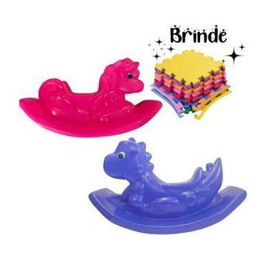 Imagem de Kit Gangorra Playground  Unicórnio e Dino com Tatames Grátis - Valenti