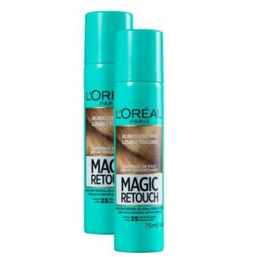 Imagem de Kit 2 Magic Retouch L'oréal Louro Escuro Spray Instantâneo para Retoqu
