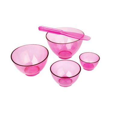 Imagem de Kit com 4 cubetas e 1 espátula - GIANINI'S, Rosa
