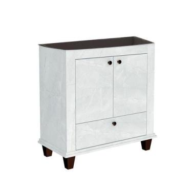 Imagem de Gabinete para banheiro sem tampo Valência 80cm Cristal Móveis Bosi