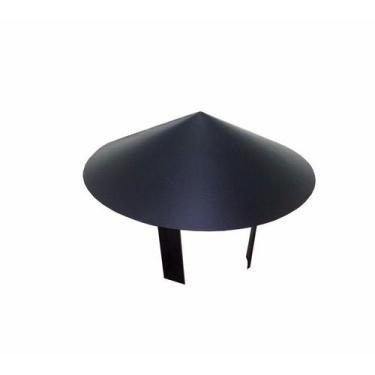 Imagem de Chapéu chinês preto para dutos de 115 mm de diâmetro para topo de cham