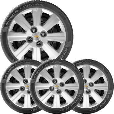 Imagem de Kit 4 Calota Gm Agile Astra Corsa Aro 15 Com Emblema 030Cp