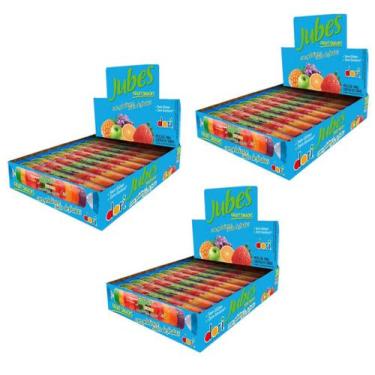 Imagem de Kit C/ 3 Displays Bala Gelatina Jubes Fruit Snack Frutas Jujuba C/ 20 