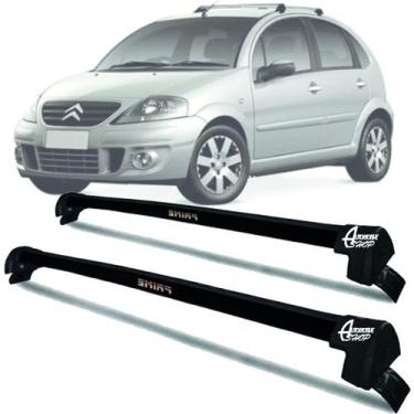 Imagem de Rack Teto Aluminio Prime Citroen C3 2002 a 2012 Preto PR146