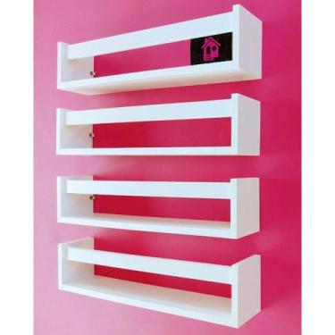 Imagem de Combo 4 Prateleiras Livros Infantis Mdf Sala De Leitura 40Cm - Arte Ce