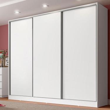Imagem de Guarda Roupa Casal 100% MDF Madesa Royale 3 Portas de Correr - Branco XV