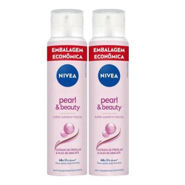 Imagem de Kit Desodorante Aerosol Nivea Pearl & Beauty 200ml - 2 unidades - NÍVE