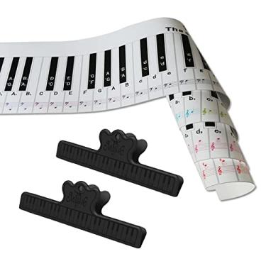 Imagem de DANUDON Tabela de notas de piano com 88 teclas, prática portátil para iniciantes