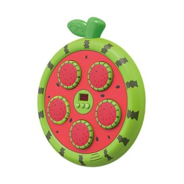 Imagem de menolana Máquina de boxe música almofada de treinamento de boxe ajustável saco de areia almofada de perfuração alvo fixado na parede para casa indoor treino, Melancia