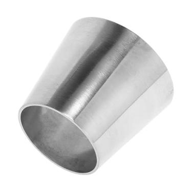 Imagem de Motoforti Mandril Cotovelo Curvo de Escapamento Redutor Concêntrico Tubo de Escape Adaptador de Tubulação 3.8 cm OD para 5.1 cm OD 201 Aço Inoxidável Tom Prateado