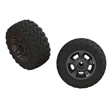 Imagem de ARRMA 1/8 Ragnarok MT Front/Rear 2.8 Pre-Mounted Tires, ST, 14mm Hex, Black Chrome (2), ARA550053