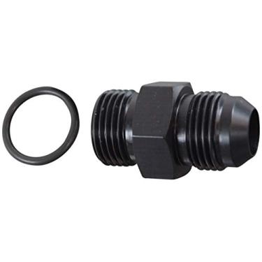 Imagem de ICT Billet -10AN Flare to 10 Oring ORB adaptador de trilho de bomba de combustível macho encaixe mangueira flare óleo de encanamento rosca reta regulador porta fluido final preto anodizado F10AN100R