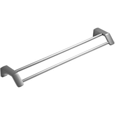 Imagem de Barra de toalheiro, suporte de toalha duplo de aço inoxidável de 30-80 cm, toalheiro de banho escovado montado na parede para banheiro e cozinha, montagem com parafusos, 70 cm