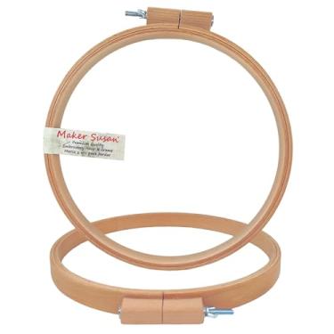 Imagem de Maker Susan Bastidor Redondo de 12" para Quilting de Madeira de Faia, Bastidor de Madeira para Ponto Cruz com Parafuso de Ajuste, Bastidor de Bordado, Bastidor de Quilting para Qui ()