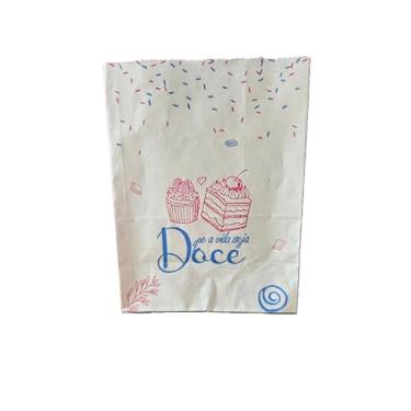 Imagem de 50 Saco Embalagem para Delivery Doces Pudim Brigadeiro Doceria Cookies Donuts - Saco Delivery Confeitaria Doce PP e P (P)