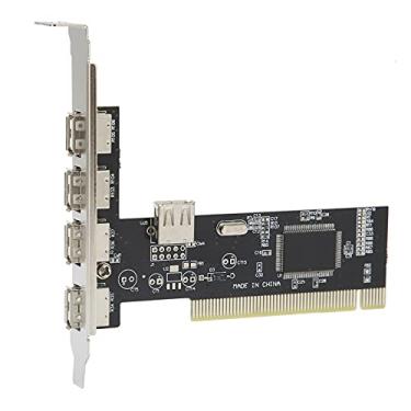 Imagem de Conversor de Alta Velocidade de Expansão PCI para 4 Port USB2.0 Hub Via Chip VT6212L para Material Geral da Placa Preta do PC
