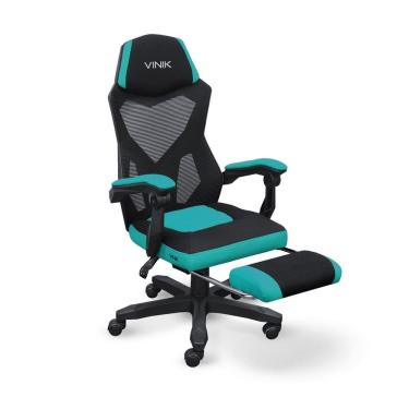 Imagem de Cadeira Gamer Escritório Com Inclinação Preto Com Verde