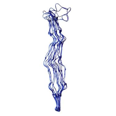 Imagem de kowaku Rede de feno de alimentação lenta, malha pendurada, suprimentos de alimentação, saco de feno para barraca de dia inteiro FeedingTrailer, Blue 36inch