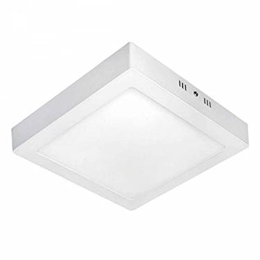Imagem de Kit 2 Luminaria Plafon Painel Sobrepor 18w LED Quadrada 4000K LED Teto Branco Neutro 22x22 Iluminação Quarto Sala Casa