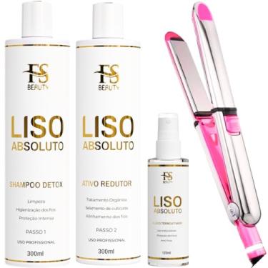 Imagem de Prancha Chapinha Profissional Nano Titanium 465F Bivolt + Progressiva Fs Beauty + Protetor Térmico Fs