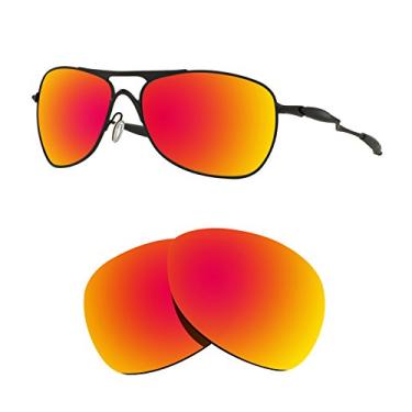 Imagem de Littlebird4 Lentes de reposição polarizadas de 1,5 mm para óculos de sol Oakley New Crosshair 2012 OO4060 - várias opções, Espelhado vermelho fogo, 61mm