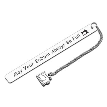 Imagem de Marcador de livro engraçado para avó de netos para amantes de costura, presentes de dia das mães para mãe, engraçados, que sua bobina seja sempre completa, presentes para colchas, marcador de página