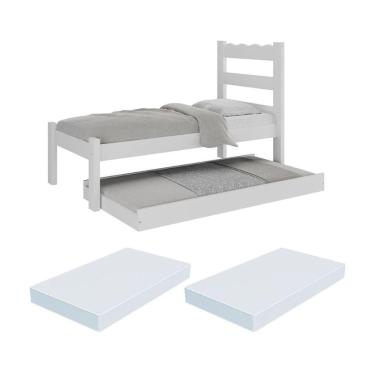 Imagem de Bicama de Madeira Maciça com Colchão Incluso Multimóveis CR35258