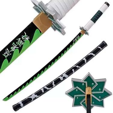 Imagem de Espada Demon Slayer Kimetsu No Yaiba Katana Sanemi Shinazugawa Lamina 