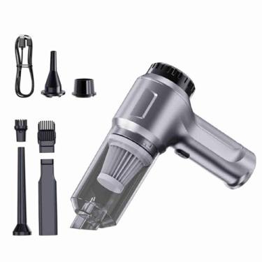 Imagem de Vacuum Portátil de Carro 4 Em 1, 11000pa Vacadas de Carro Mini Mini Hand Hand Pó Busters (Prata e cinza)