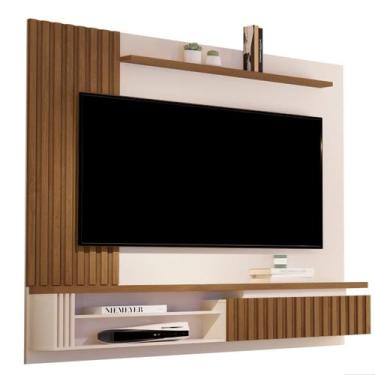 Imagem de Painel Para TV De Até 55 Polegadas MDP Muller Wood Ripado - Giga Móvei