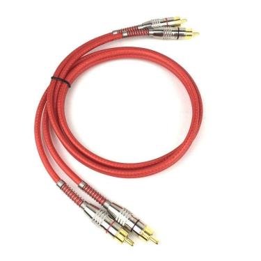 Imagem de Cabo Rca Macho X Macho Technoise 400 Pro Blindado 5mm Vermelho - 1m