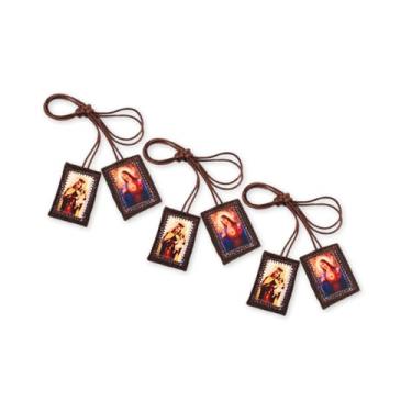 Imagem de Kit 15 Escapulário Nossa Senhora Do Carmo Lã Pequeno