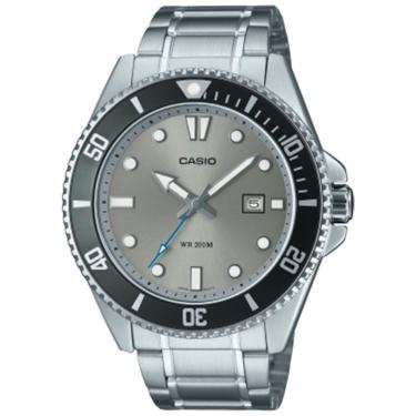 Imagem de Relógio CASIO masculino analógico prata preto MDV-107D-8AVDF