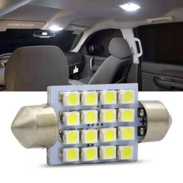 Imagem de Kit Lâmpada Torpedo De 39Mm Com 16 Leds 100 Unid 12V 6000K