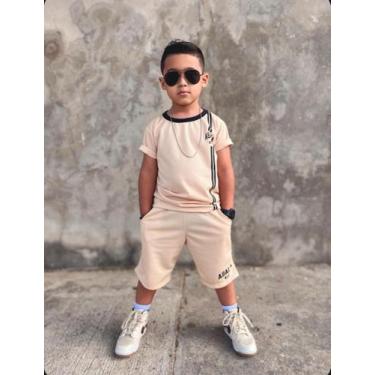 Imagem de Roupa Infantil Masculino Conjunto de Verão Bermuda Com Blusa - Ikaros 