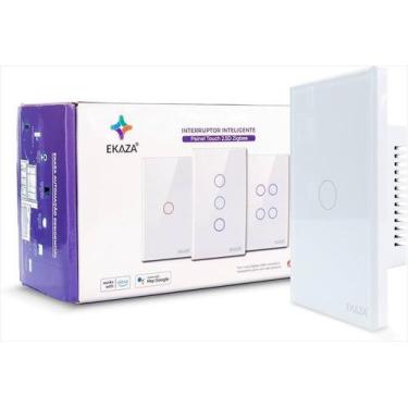 Imagem de Interruptor Touch Inteligente Wi-Fi Ekaza 1 Botão Branco