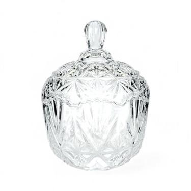 Imagem de Bomboniere Huis De Vidro Com Tampa Potiche Baleiro 18cm - Hauskraft