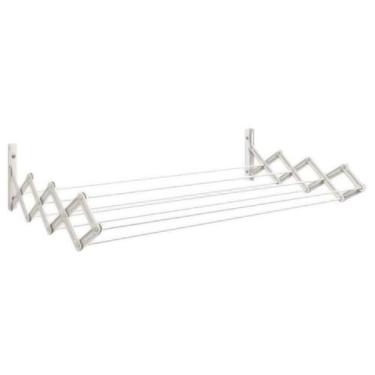 Imagem de SANFONADO 80 cm AÇO BRANCO varal - Secalux