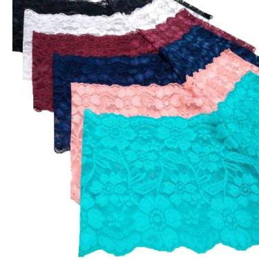 Imagem de Kit 3 Calcinha Caleçon Renda Tanga Luxo Short Calesson Sexy Atacado Co