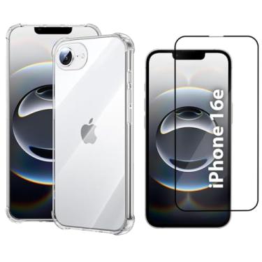 Imagem de Kit Capa Capinha Para iPhone 16E Case Air Anti Impacto Transparente + Pel�cula De Vidro Temperado 3D