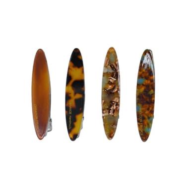 Imagem de wolin Presilhas de cabelo elegantes para mulheres, sem dobras, estilo francês, clipes de bico de pato colrful para mulheres, conjunto 1