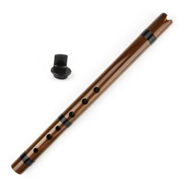Imagem de Instrumentos Tradicionais de Madeira Quena Flutea Peruana Flauta Vertical de Bambu Clarinete Indiano Flauta Quena de Bambu (Marrom A Key)