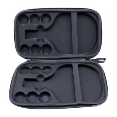 Imagem de oshhni dura pingue -pongue paddle estojo transportando proteção contra protetora portátil Tabela Tennis Racket Tampa para treinamento ao ar livre, Preto para 2 Pás