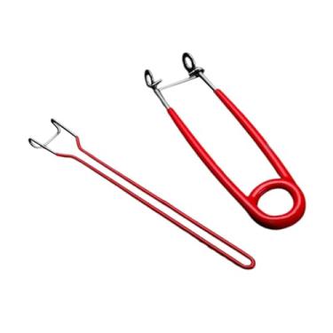 Imagem de SM SunniMix Peixe DeHooker Pesca Opere da boca de boca aborda o removedor de retirada por portátil de alicate de pesca de metal portátil para desgosto do gancho, Vermelho