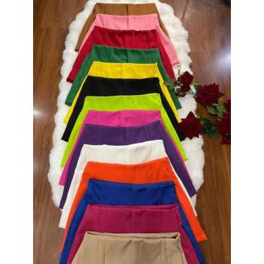 Imagem de Short Ziper Kit feminina 6 peça entre 36 cores cor aleatoria com zíper