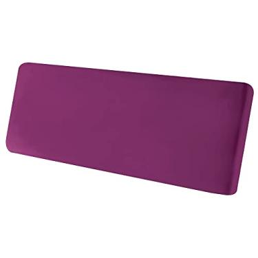 Imagem de Capa de almofada elástica, capas de almofada de pelúcia de veludo macio capas de sofá capas de sofá capas de assento de sofá protetor de móveis com fundo elástico (Médio, Roxo)